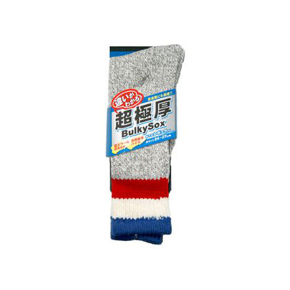 バルキーソックスレギュラー杢 24-27cm 8541-GR 1足