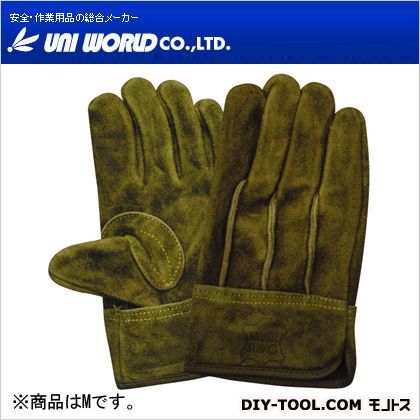 A級オイル牛床背縫い革手特殊オイル加工 オリーブ M KS-465 1双