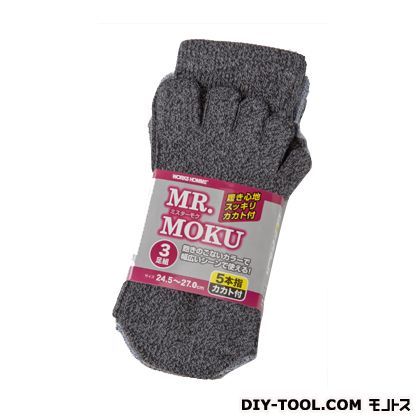 MR.MOKU 5本指 カカト付 モク 24.5~27.0cm 9705 3足