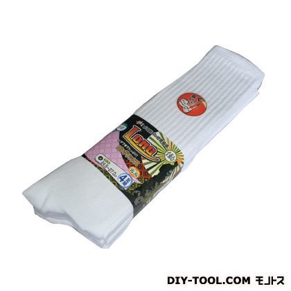 ロングソックス 先丸 サラシ 24.5~27.0cm 871 4足