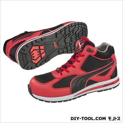 フルツイスト・・ミッド 作業用靴 レッド 24.5cm 63.201.0 1足