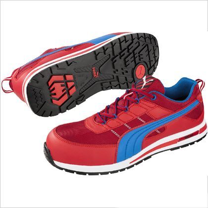 PUMA SAFETY キックフリップ・・ロー作業靴 レッド 24.5cm 64.320.0
