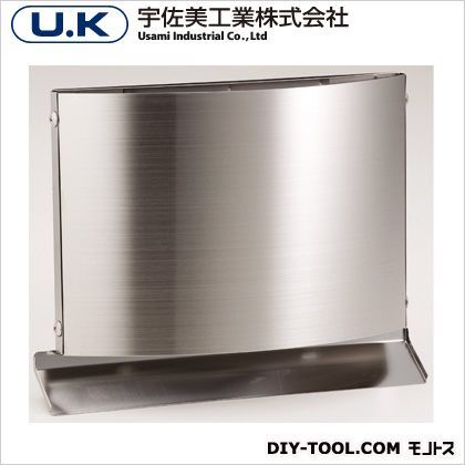 ステンレス製W型フード付きガラリ ヘアーライン UK-WEV100B-HL 1