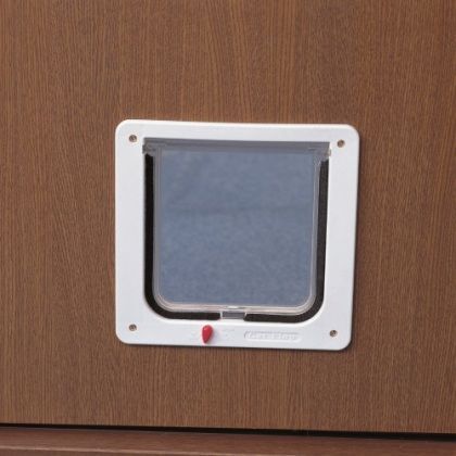 キャットフラップ(ロック可能型)猫対応 アイボリー 1