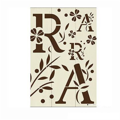 小屋女子計画ステンシル 「A~olive~」 36×55cm KJ-01 1