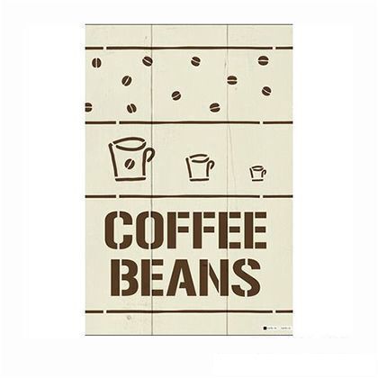 小屋女子計画ステンシル「coffeebeans」 36×55cm KJ-02 1