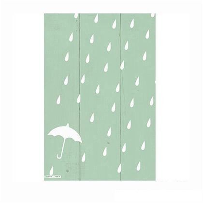 小屋女子計画ステンシル「雨粒のリズム」 36×55cm KJ-03 1