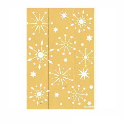 小屋女子計画ステンシル「キラキラ」 36×55cm KJ-05 1