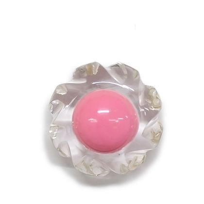 ラウンドつまみ ピンク 幅40mm×奥行25mm IK-268 1個