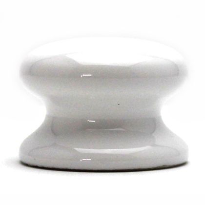 セラミックつまみ ホワイト 横幅:最大32mm、設置面の横幅:32mm、高さ:24mm TW-116 1個