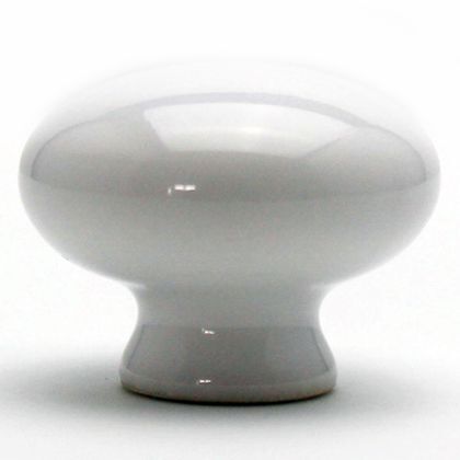 セラミックつまみ ホワイト 横幅:最大32mm、設置面の横幅:17mm、高さ:25mm TW-142 1個