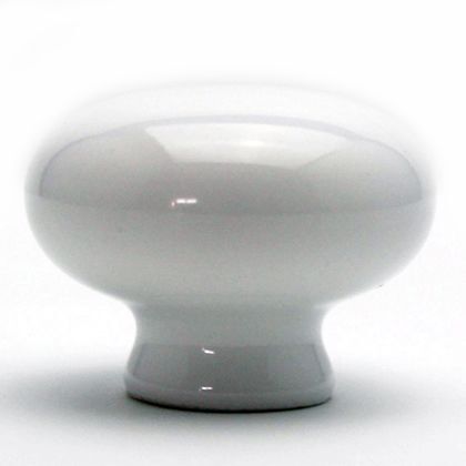 セラミックつまみ ホワイト 横幅:最大39mm、設置面の横幅:19mm、高さ:30mm TW-143 1個