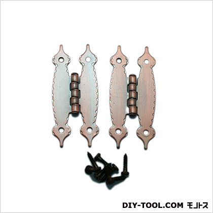 ウエスタン蝶番 波柄蝶型 銅色 WH-01 2枚