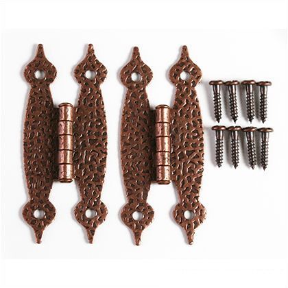 ウエスタン蝶番 EB柄蝶型 銅色 全長 87×37ミリ WH-11 2枚