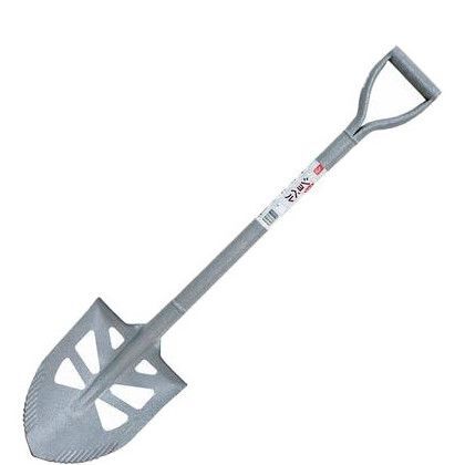 スチールパイプ柄穴あきショベル根切エッジ付き 1