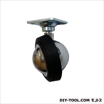 ウレタン巻ダイカストボールキャスタープレート式 黒・クロームメッキ 54mm 51466 1