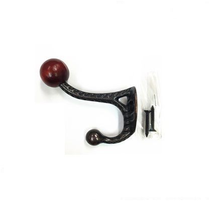 P木の葉ベビー帽子掛 ブロンズ 64x67m/m 81605 1