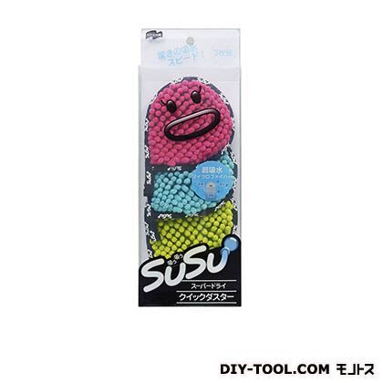 SUSU クイックダスター トロピカルピンク/トロピカルブルー/トロピカルグリーン 3枚