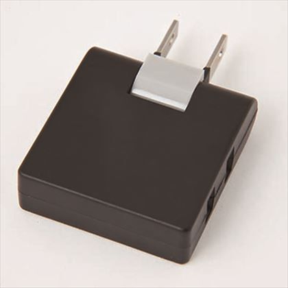 耐トラ付コーナータップミニ2個口 黒 W40mm×H45mm×D15mm Y02C200BK 1