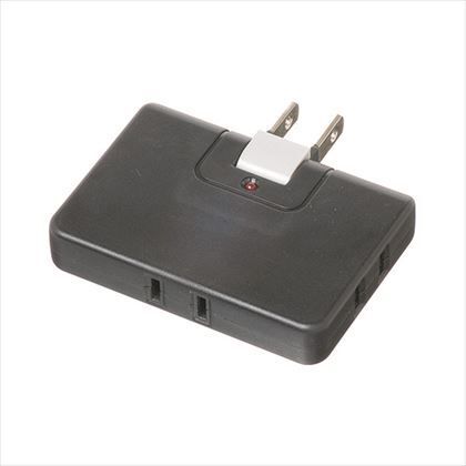 雷サージ付コーナータップ3個口 黒 W77mm×H55mm×D13mm Y02CK300BK 1