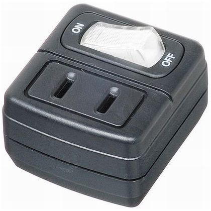 省エネタップ1個口 黒 W42mm×H45mm×D50mm Y02F110BK 1