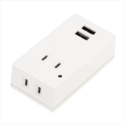 雷ガード付フロントタップ型2AC+2USB2.1A