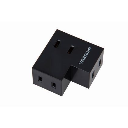 耐トラ付Lタップ3個口 黒 約W45mm×H45mm×D42mm Y02FSU300BK 1