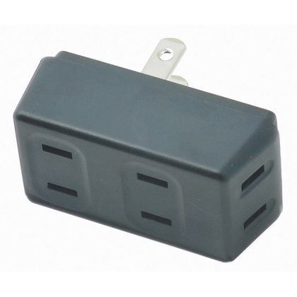 耐トラ付フロントタップ3個口 黒 W30mm×H55mm×D20mm Y02FU300BK 1