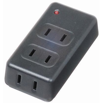 雷サージ付フロントタップ3個口 黒 W40mm×H75mm×D42mm Y02FUK300BK 1