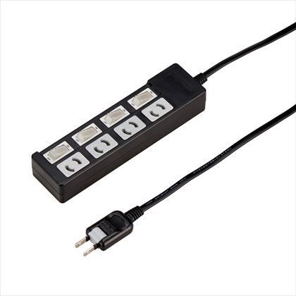 個別スイッチ付抜け止めタップ4個口5M