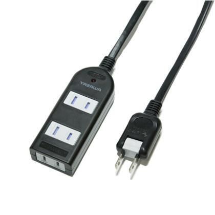 ノイズフィルター付AV機器タップ3個口1m ブラック 約W40mm×H105mm×D22mm Y02KNS301BK 1