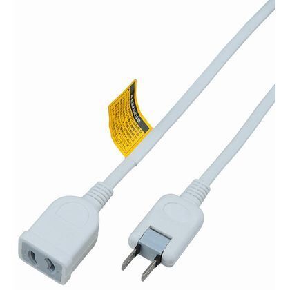 抜け止め延長コード1個口1m 白 W32mm×H46mm×D24mm Y02N101WH 1