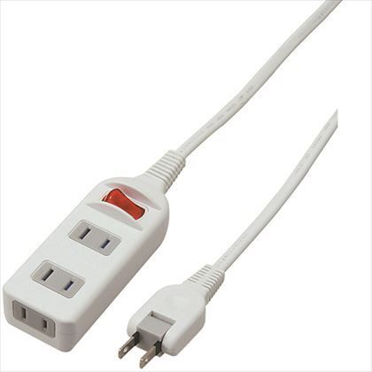 耐トラシャッター集中スイッチ付3個口1m 白 W45mm×H106mm×D34mm Y02S311WH 1