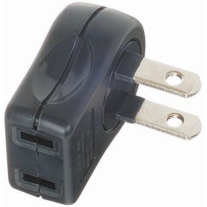 L型プラグアダプター横1個口 黒 W29mm×H40mm×D16mm Y02SA01BK 1