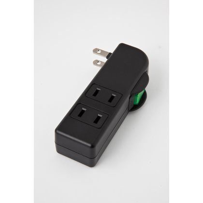 ブレーカー内蔵集中スイッチ付サイドタップ W40mm×H105mm×D25mm ブラック Y02SB310BK