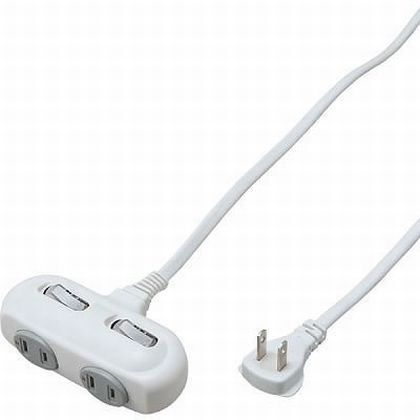 省エネサイドタップ個別SW2個口2m