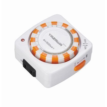 24時間タイマーコンセント1個口 白 W80mm×H83mm×D35mm Y02SHT151WH 1