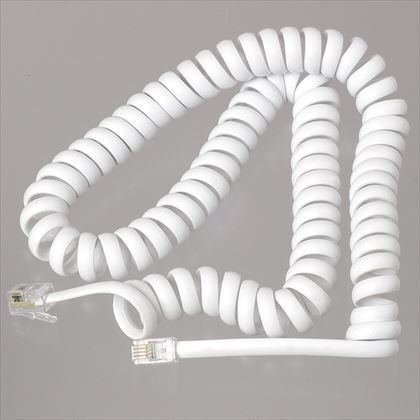 テレホン受話器コード3m 白 W15mm×H450mm×D15mm TP603W 1