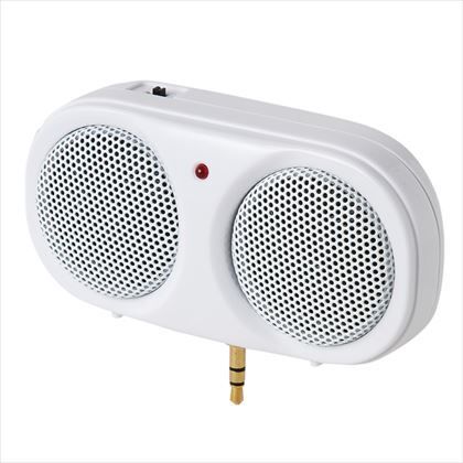 アンプ付きコンパクトスピーカー ホワイト W94mm×H66mm×D27.5mm TVR35WH 1