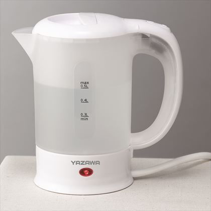 トラベル電気ケトル ホワイト 約W110mm×H180mm×D180mm TVR53WH 1