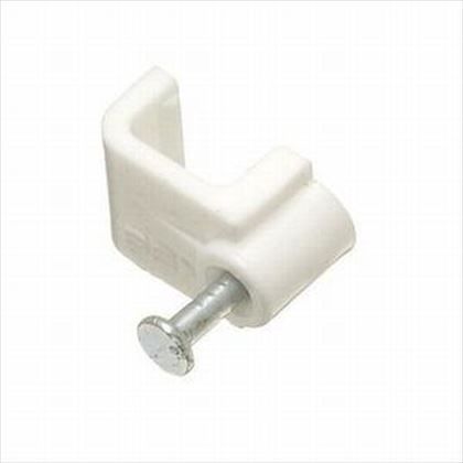 固定クギ付ケーブル 白 ステップル幅10mm FST10 30ヶ