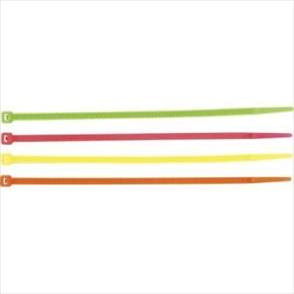 カラー束ねるバンド 黄緑・ピンク・黄色・オレンジ 150mm FTC150C20 20ヶ