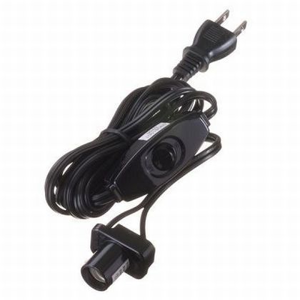 ヤザワ コード付ソケットナツメ球ソケット付 黒 Y02SCG122BK...