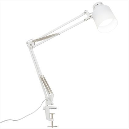 9W昼白色LEDアームライト クランプタイプ ホワイト セード約径110mm×D100mmアーム長約700mm CCLE09N13WH 1