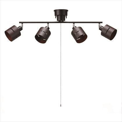 4灯ウッドセードシーリング ダークウッド 約W920mm×H350mm×D140mm CEX60X01DW 1