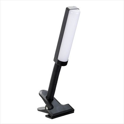 電池式LEDクリップライト ブラック W約85mm×H約360mm×D約110mm CFLE03D07BK 1