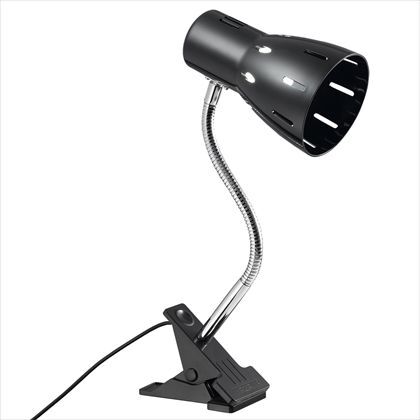 6Wフレキシブルクリップライト ブラック セード約径95×D140mmアーム約260mmクリップ約W60×H80×D105mm CFLE06N07BK 1