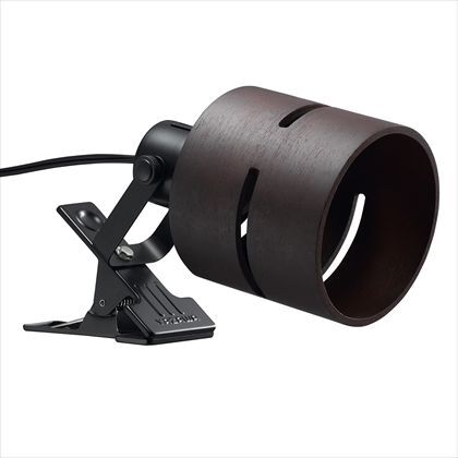 ウッドセードクリップライト ダークウッド セード約径105mm×H150mmアーム約70mmクリップ約W70mm×H70mm×D105mm CLX60X01DW 1