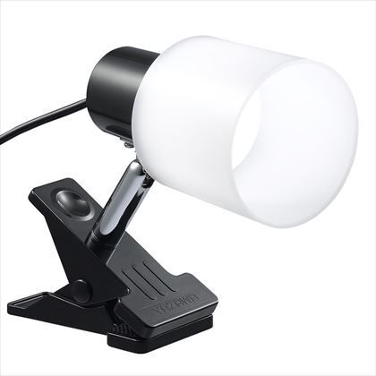 LED3Wインテリアクリップライト ブラック セード約径68mm×D110mmアーム約50mmクリップ約W50×H60×D87mm Y07CLLE03N14BK 1