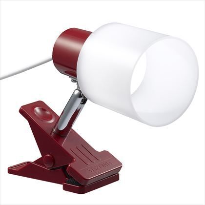 LED3Wインテリアクリップライトレッド ブルー セード約径68mm×D110mmアーム約50mmクリップ約W50×H60×D87mm Y07CLLE03N14RD 1